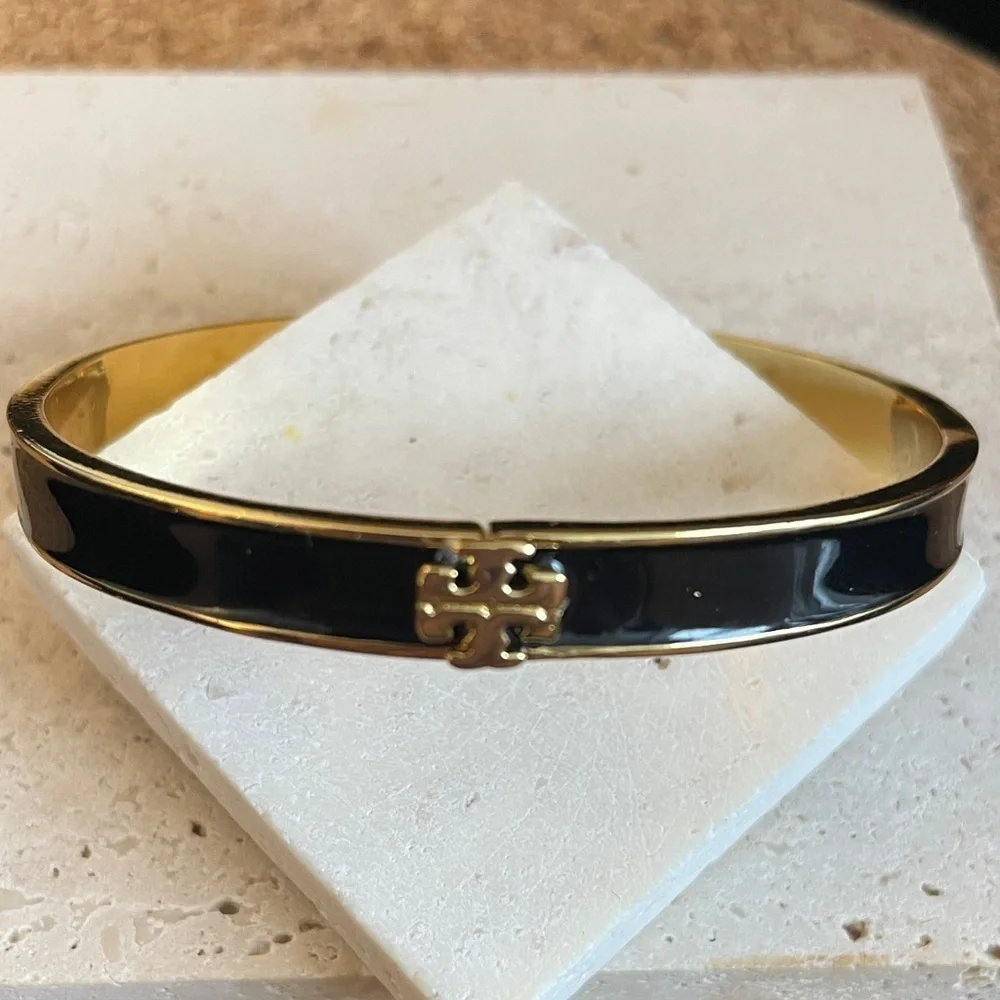 Tory Burch Chic Black and Gold Women's Bangle Watch